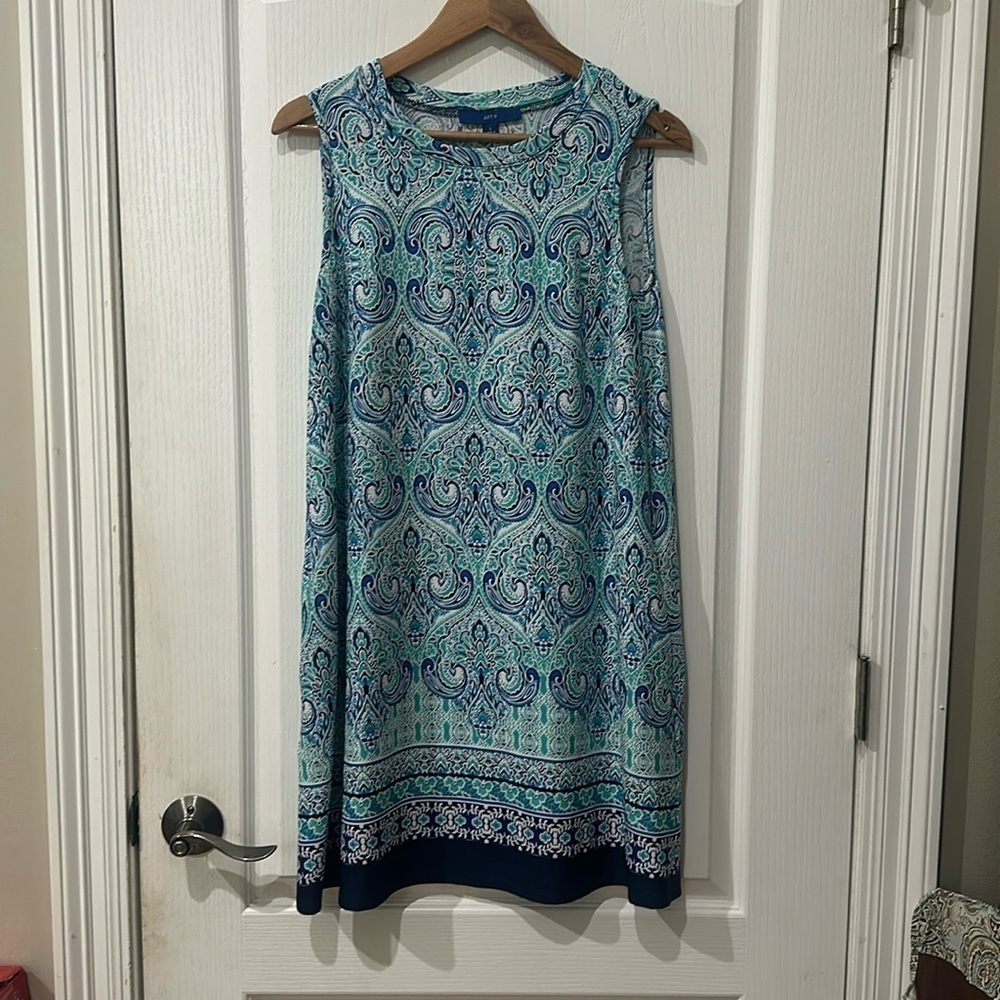 Apt 9 Sz S sleeveless paisley dress NWOT
